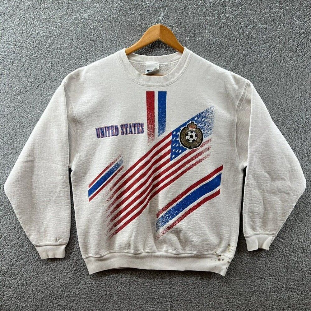 CYRK Sport Vintage 1992 United States Soccer Team White Crewneck Adult Size